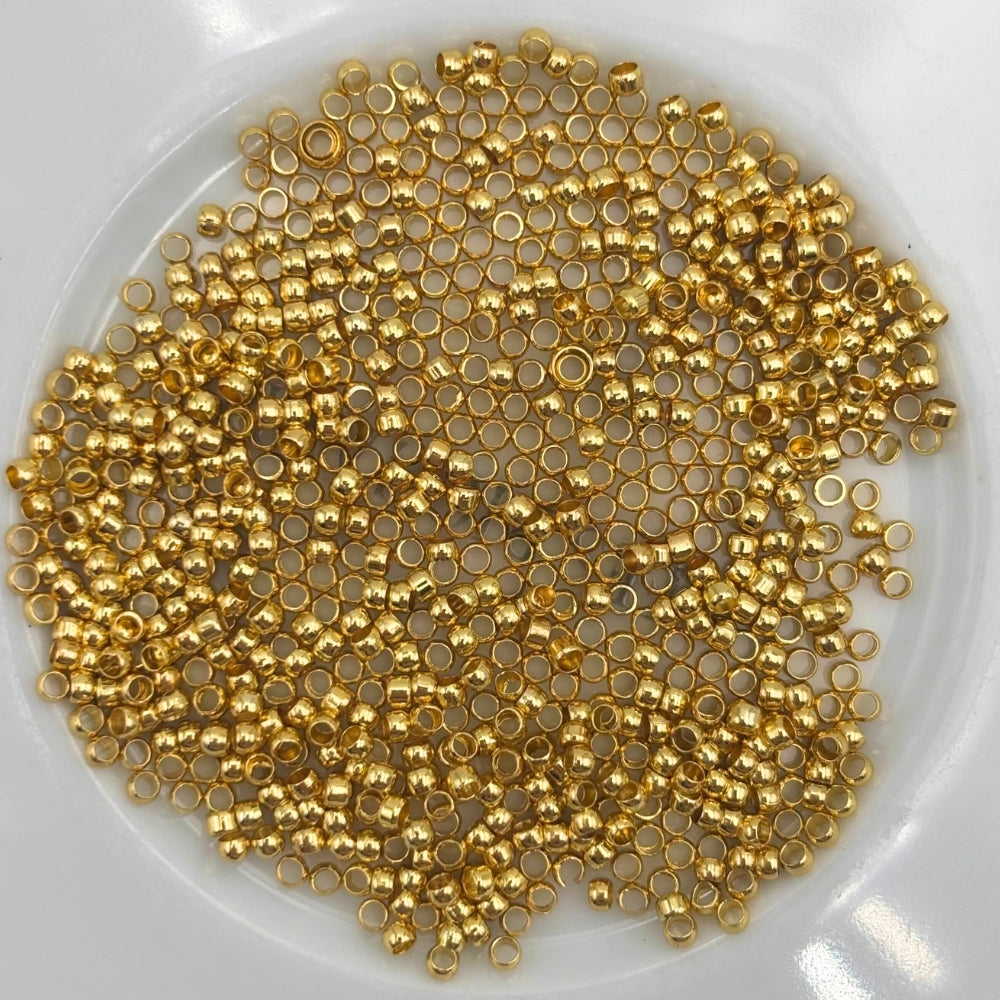 Raw brass crimp bead