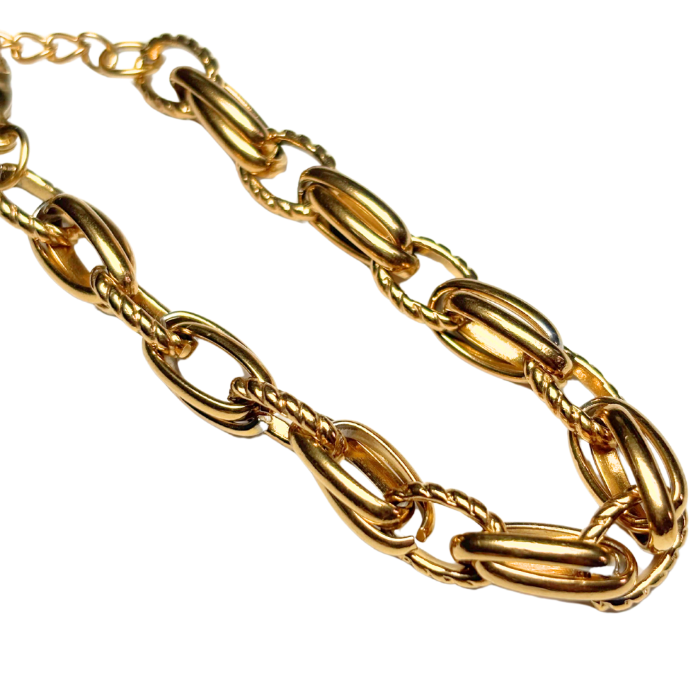 Bracelet anneau ovale ouvert