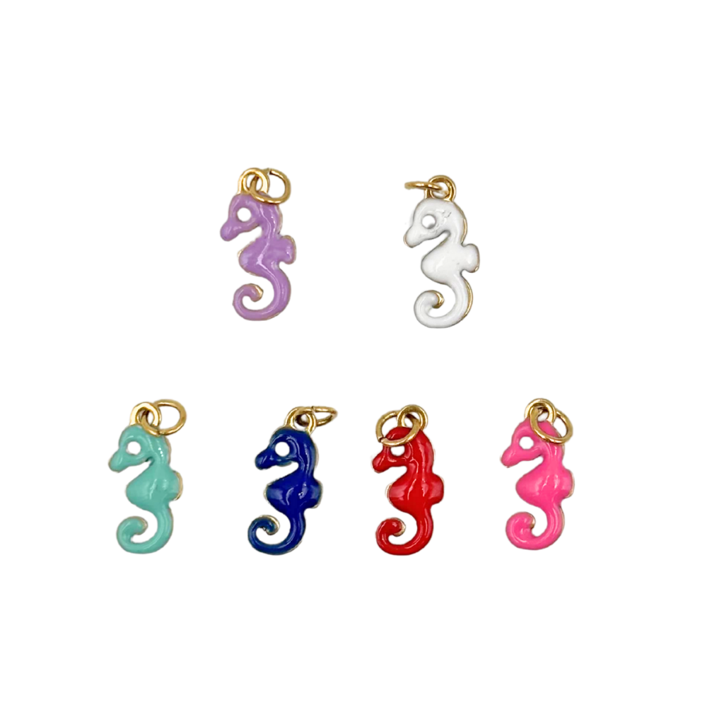 6x12mm enameled seahorse charms