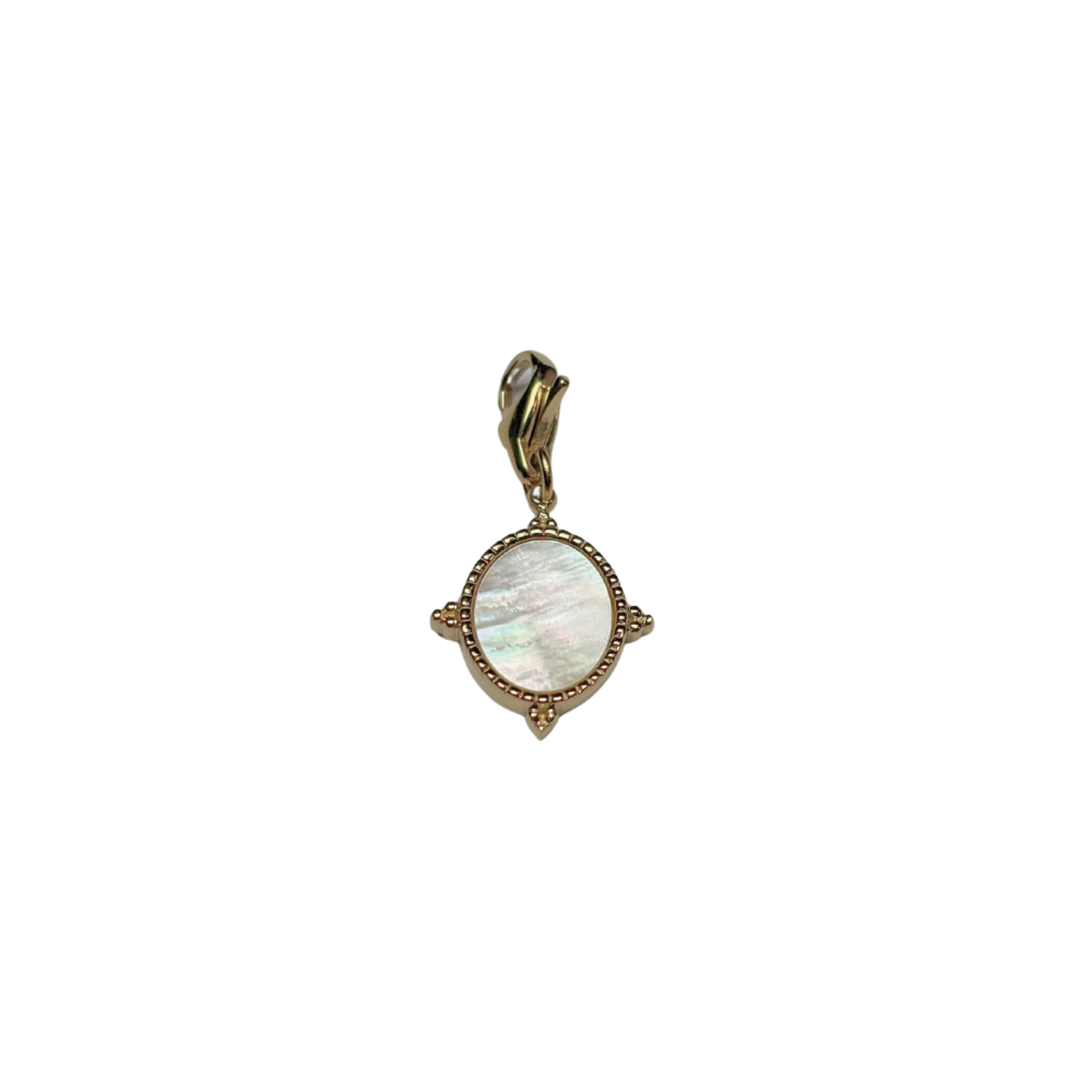 Breloques ovale en nacre 13x17mm