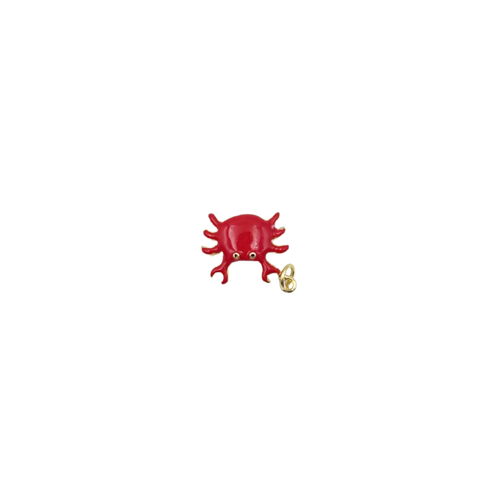 Pendentifs crabe émaillé 18mm