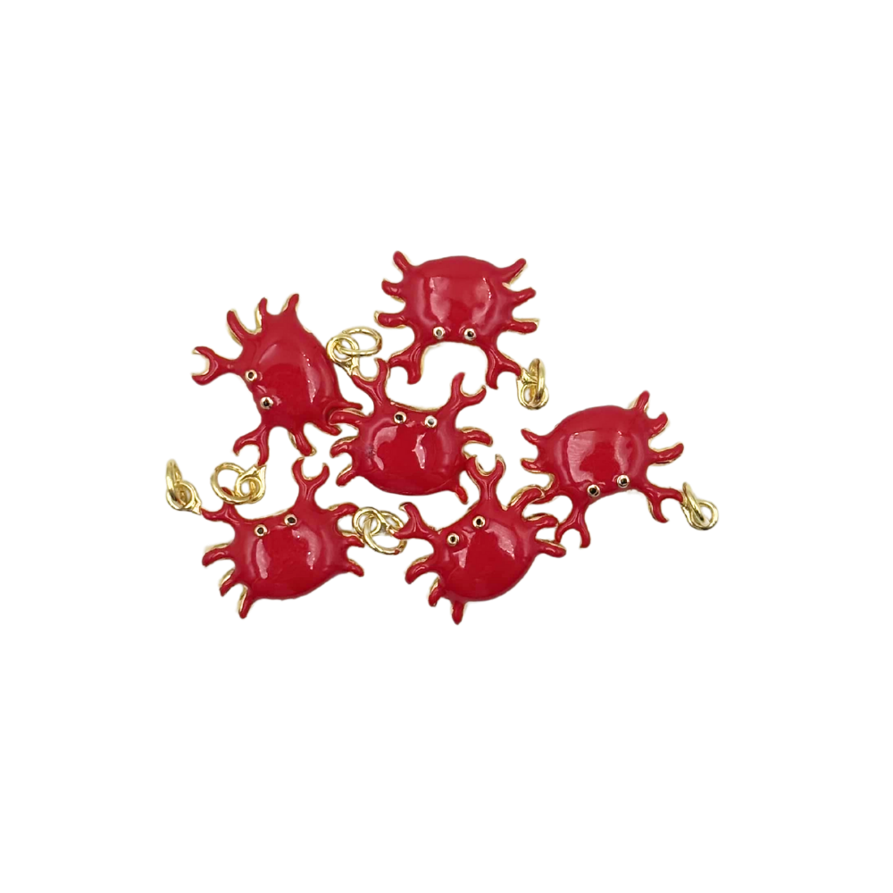 Pendentifs crabe émaillé 18mm