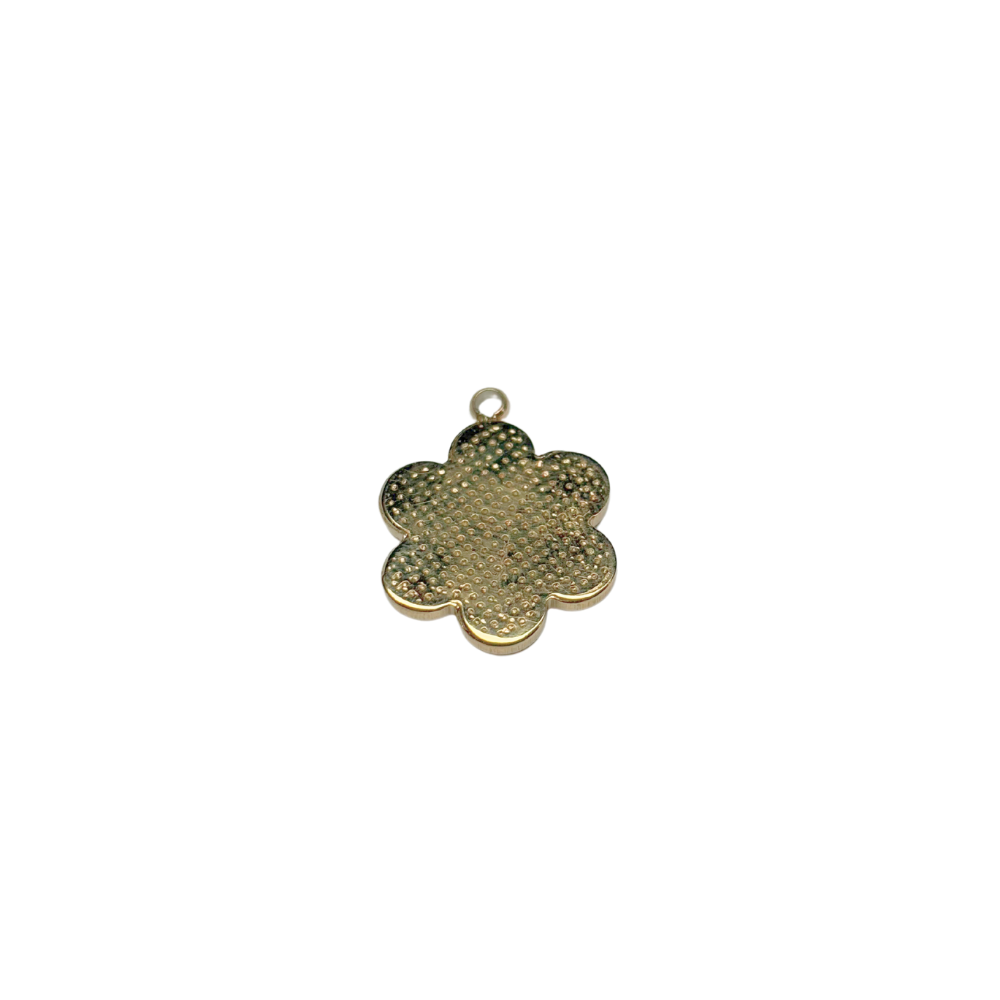 Pendentif fleurs émaillé 13x17mm