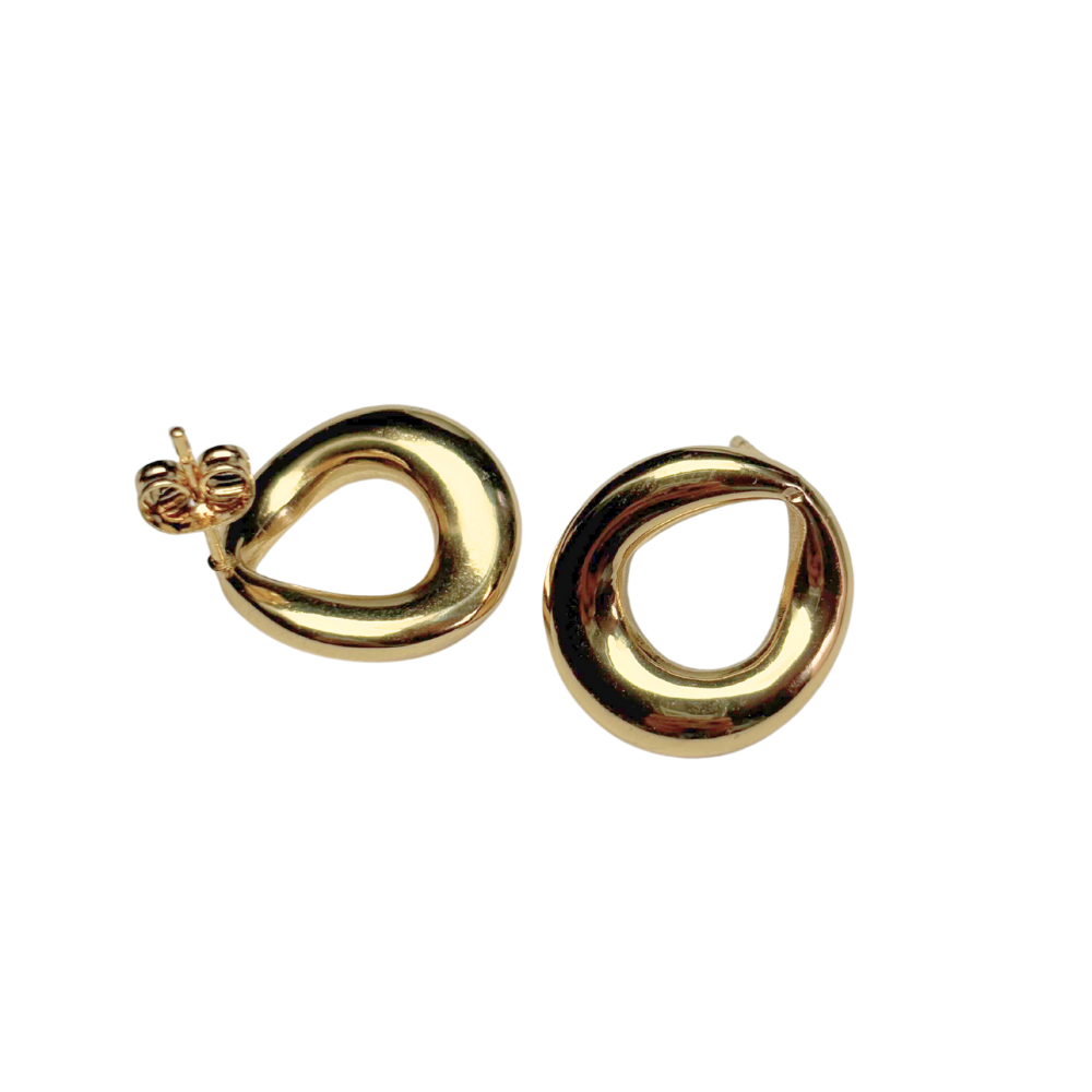 Boucles d'oreilles créoles torsadées 17x18mm