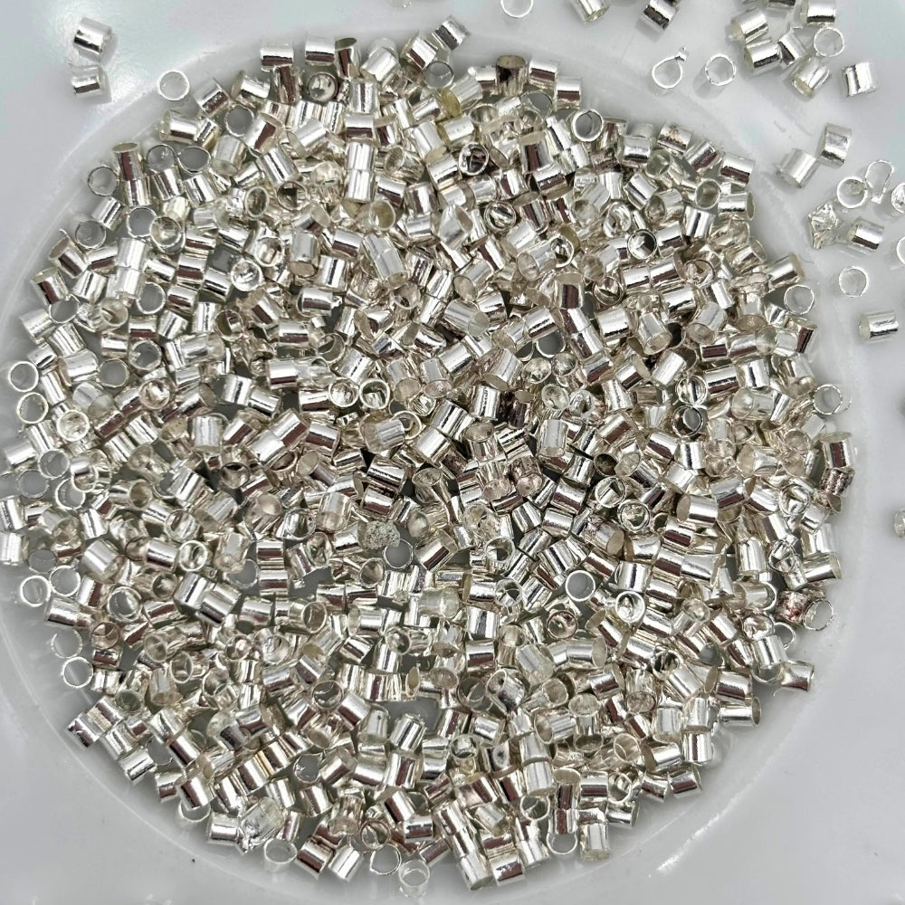 Perles à écraser 2x3mm en laiton