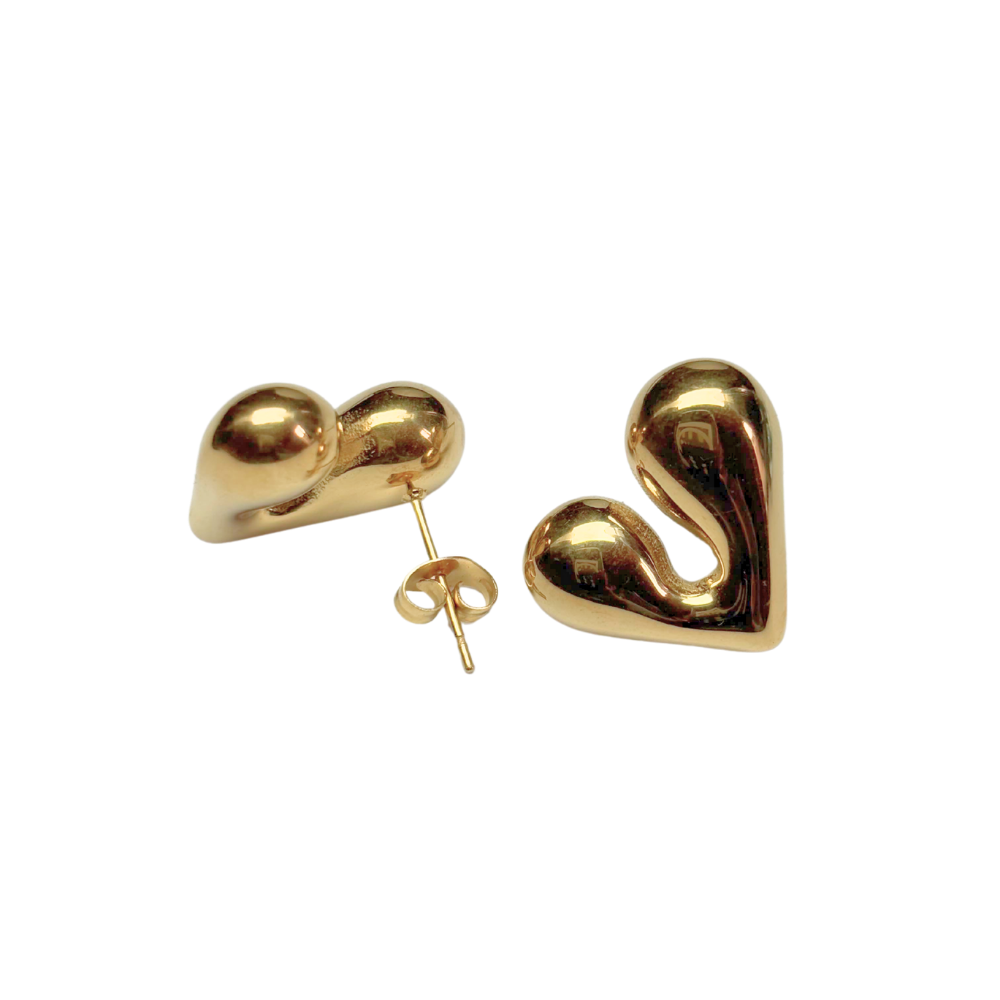 Boucles d'oreilles coeur 16x18mm