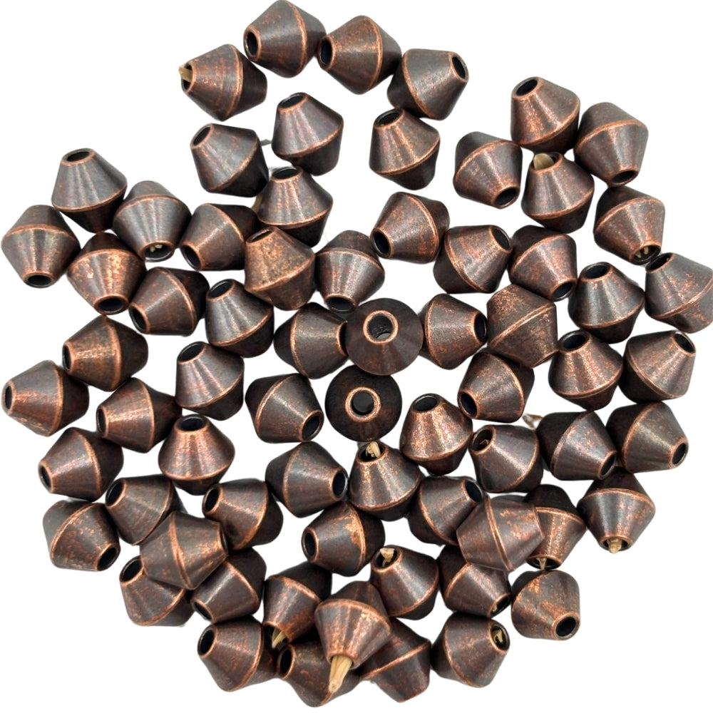 Perles toupie en laiton 6x6mm