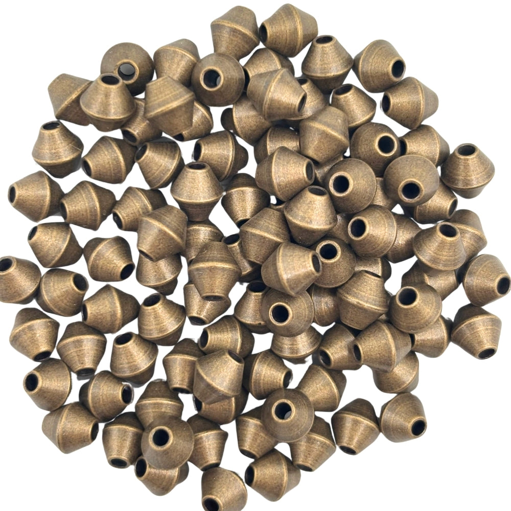 Perles toupie en laiton 6x6mm