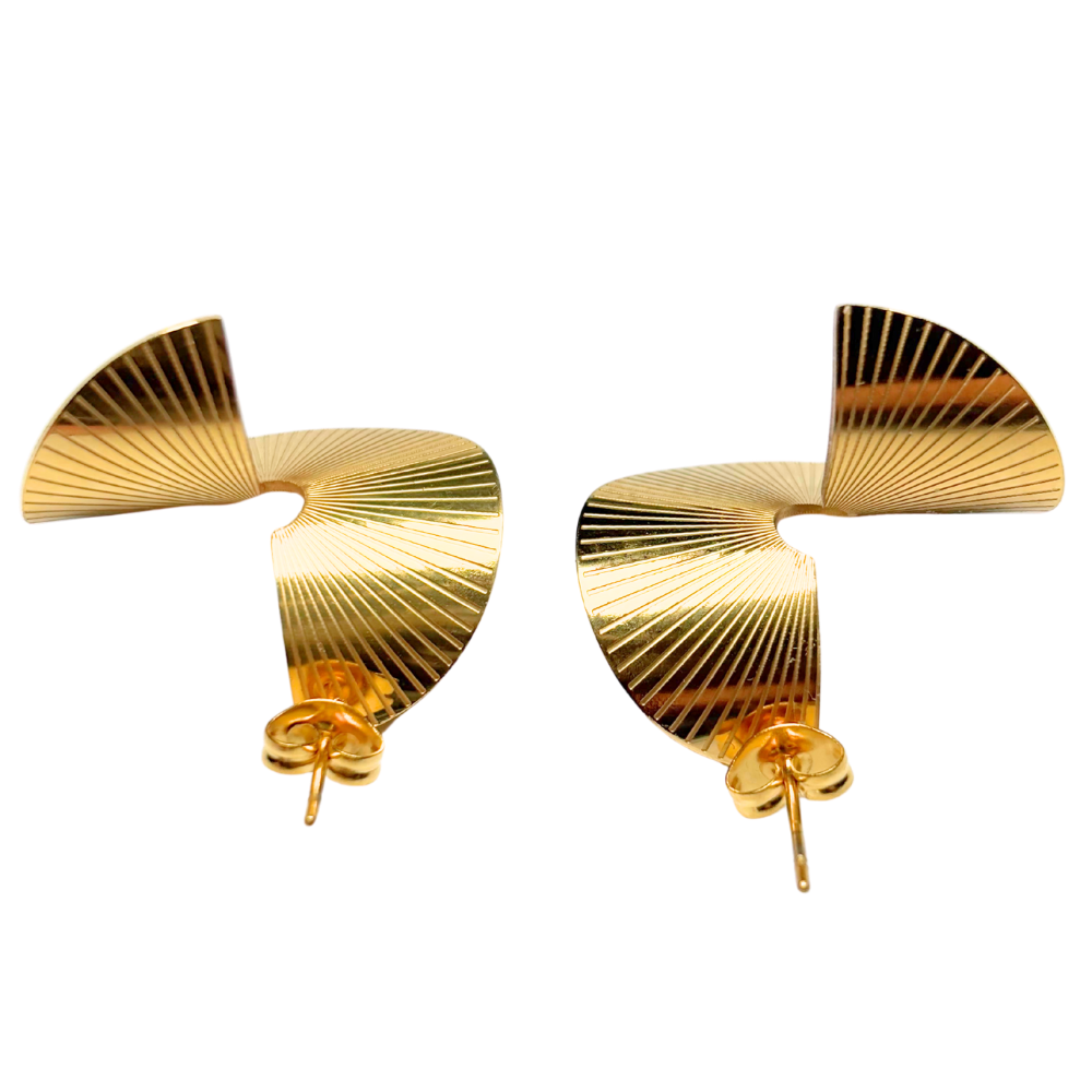 Boucles d'oreilles torsadées 20x25mm