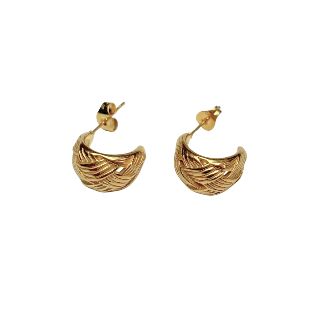 Boucles d'oreilles croissant de lune 11x15mm