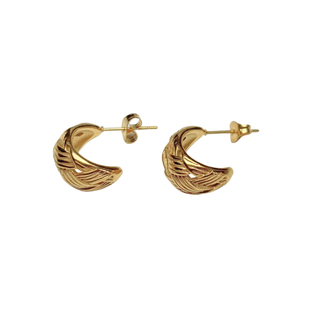 Boucles d'oreilles croissant de lune 11x15mm