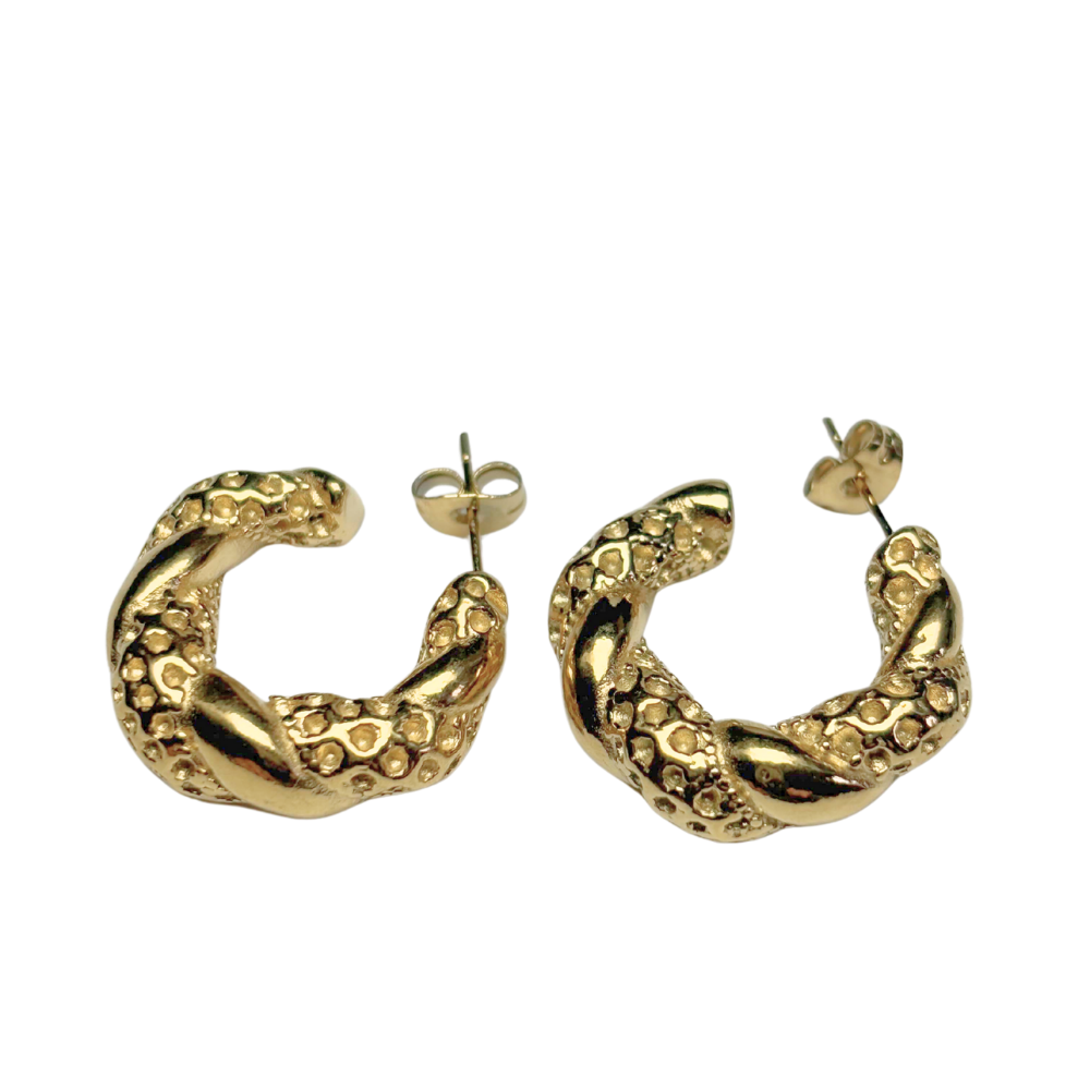 Boucles d'oreilles tréssés 7x23mm