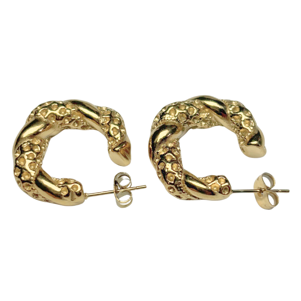 Boucles d'oreilles tréssés 7x23mm