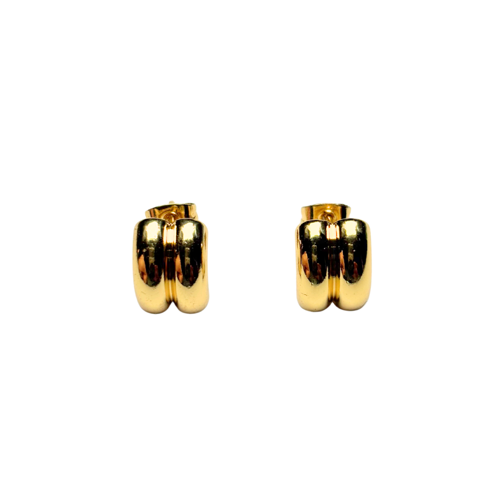 Boucles d'oreilles double lune 9x12mm