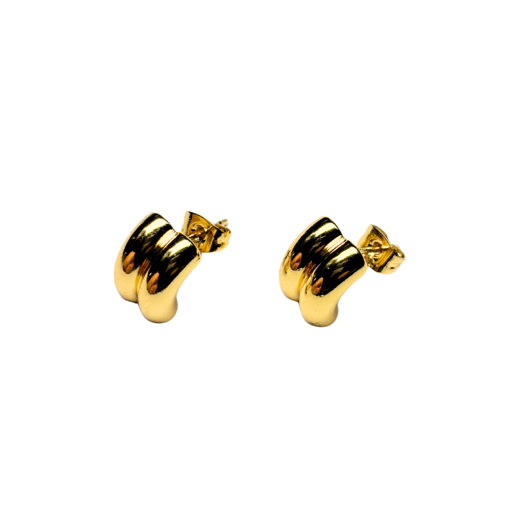 Boucles d'oreilles double lune 9x12mm