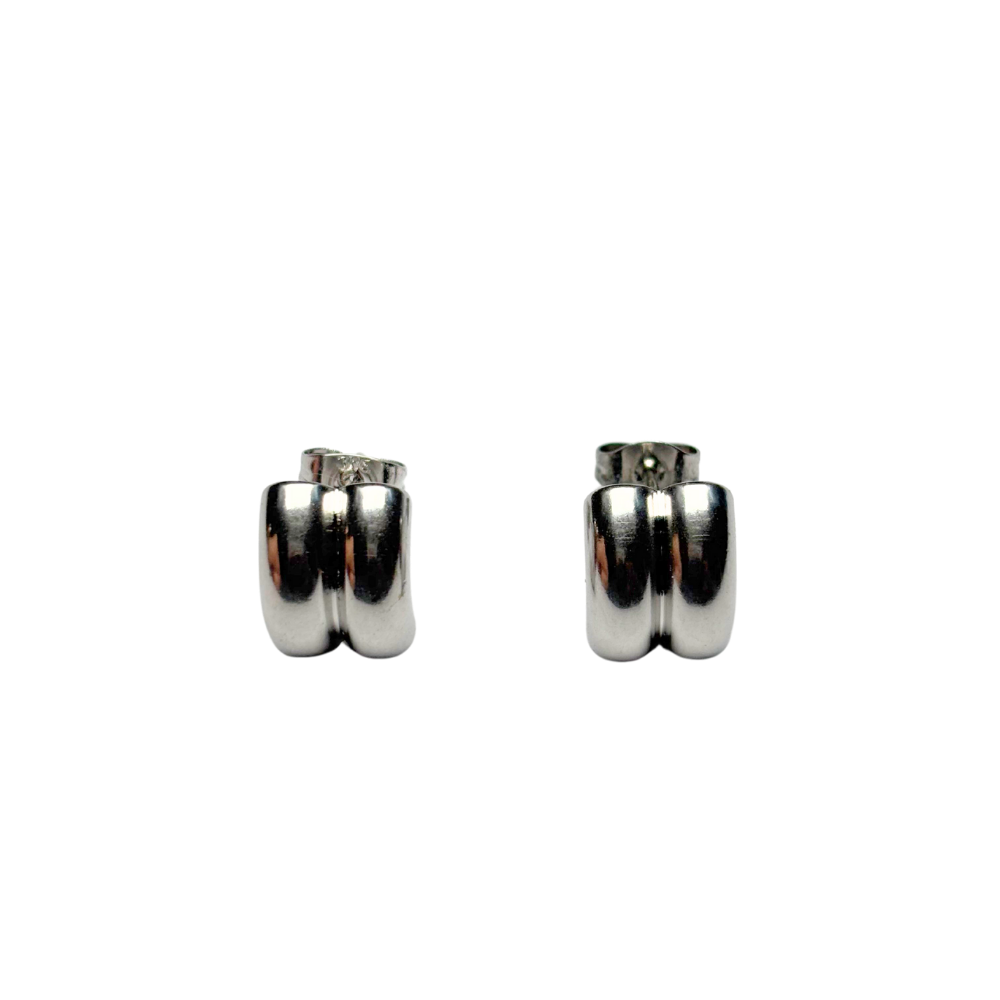 Boucles d'oreilles double lune 9x12mm