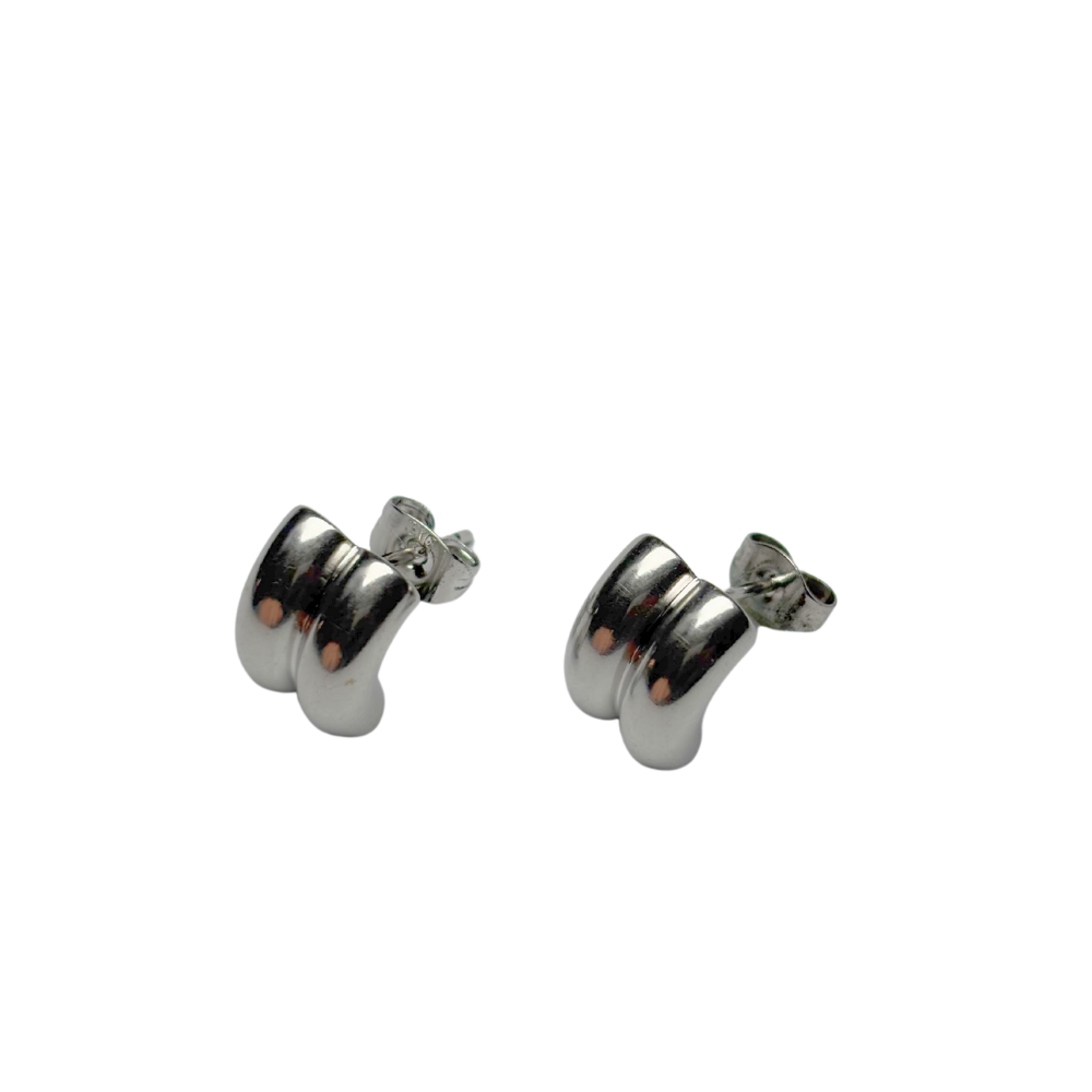Boucles d'oreilles double lune 9x12mm