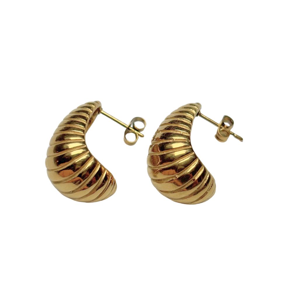 Boucles d'oreilles torsadées 13x24mm