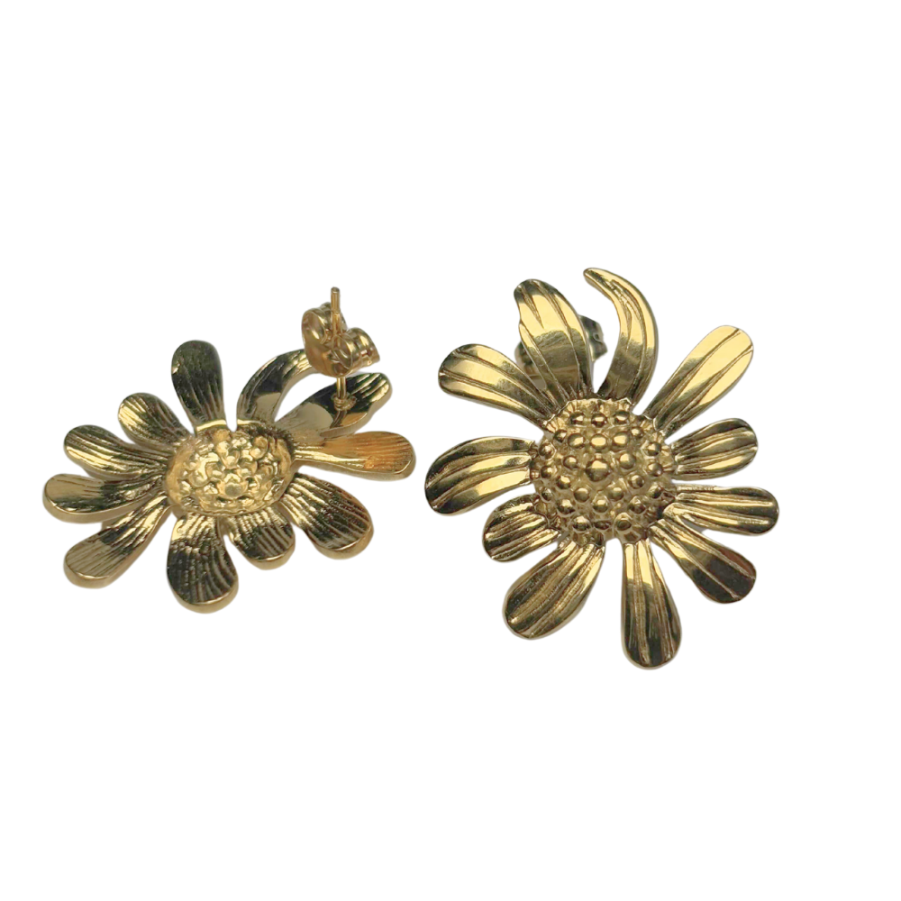 Boucles d'oreilles tournesol 26mm
