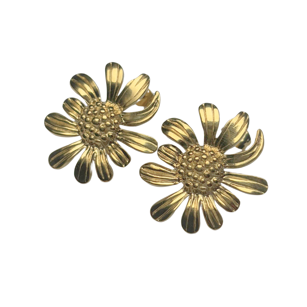 Boucles d'oreilles tournesol 26mm