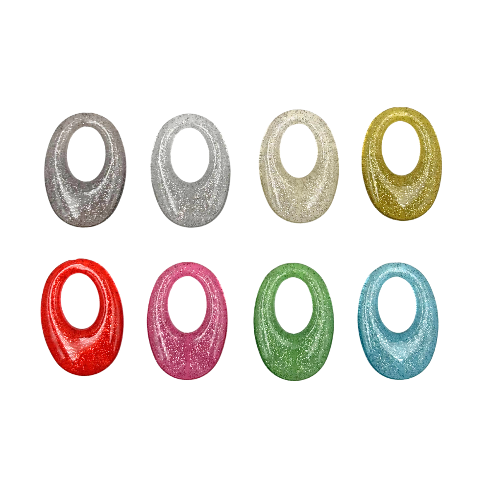 23x33mm glittery ovals