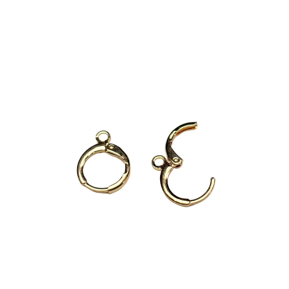 Créoles lisses avec boucle 15mm