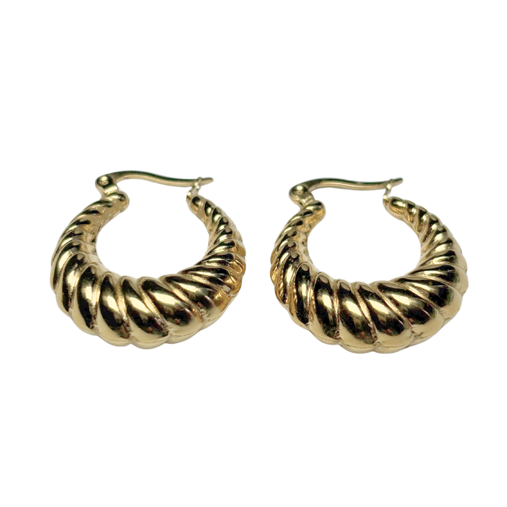 Boucles d'oreilles croissant 25x29mm