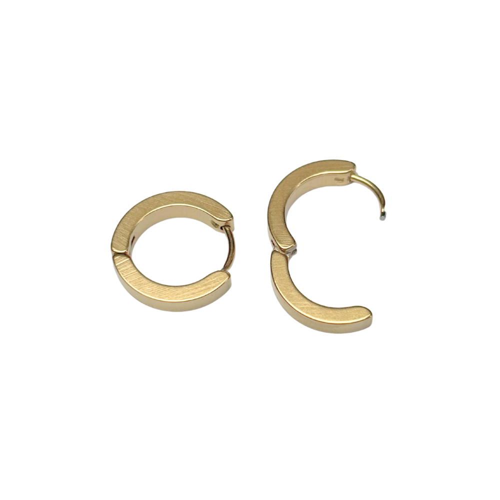 Créoles plat 3x14mm / 4x12mm