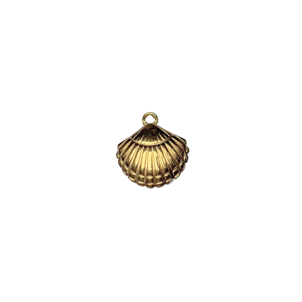 Clam shell pendant 15x17mm