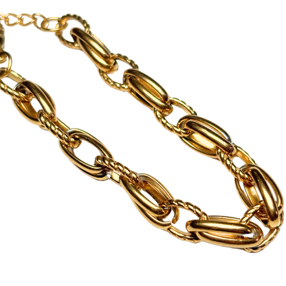 Bracelet anneau ovale ouvert