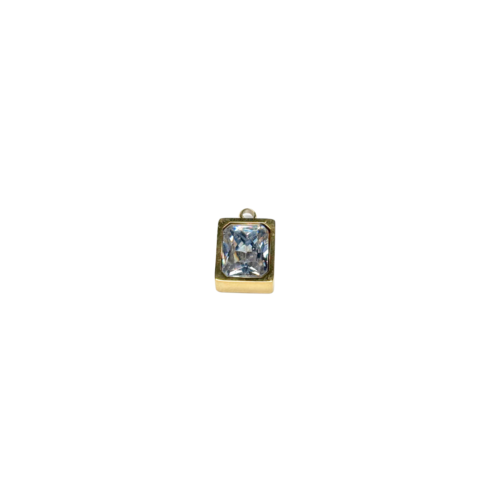 Pendentif strass zirconium 8x12mm