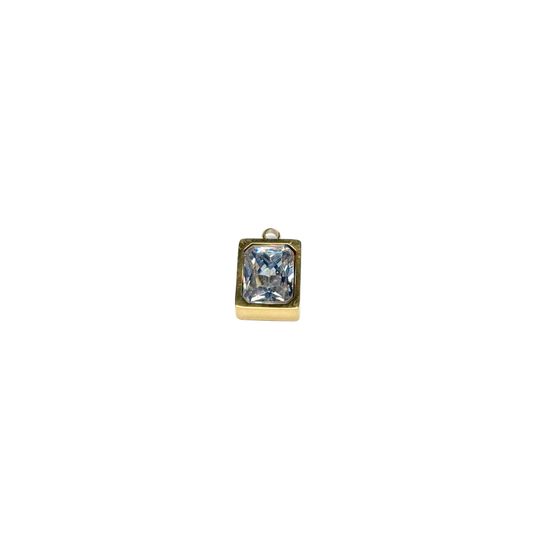 Pendentif strass zirconium 8x12mm