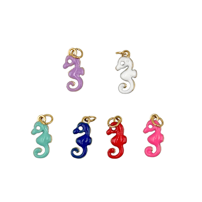 6x12mm enameled seahorse charms