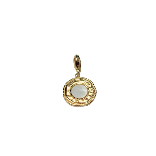 Breloques rond en nacre 15x17mm