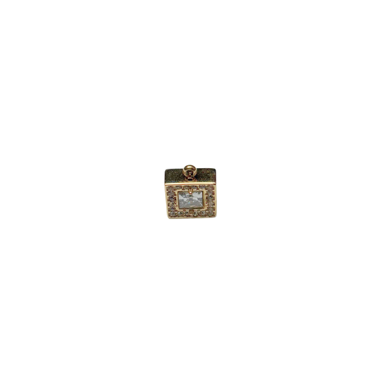 Pendentif strass en verre 9x11mm