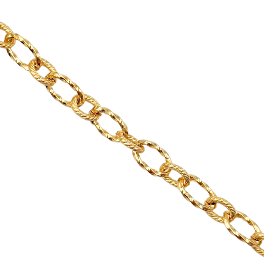 Chaîne torsadée ovale 7x12mm