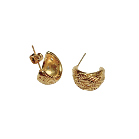 Boucles d'oreilles croissant de lune 11x15mm