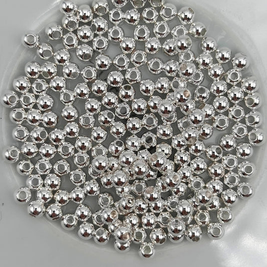 Perles rondes en laiton 4mm