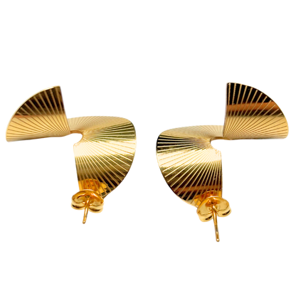 Boucles d'oreilles torsadées 20x25mm
