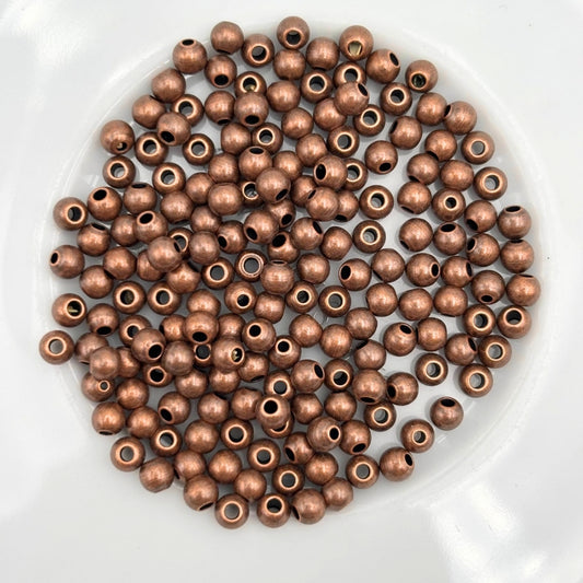 Perles rondes en laiton 4mm