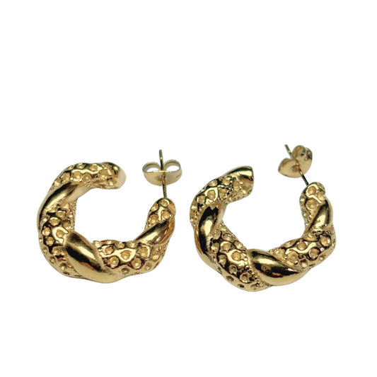 Boucles d'oreilles tréssés 7x23mm
