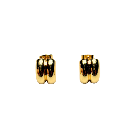 Boucles d'oreilles double lune 9x12mm
