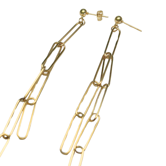 Boucles d'oreilles chaîne de trombone 5x100mm