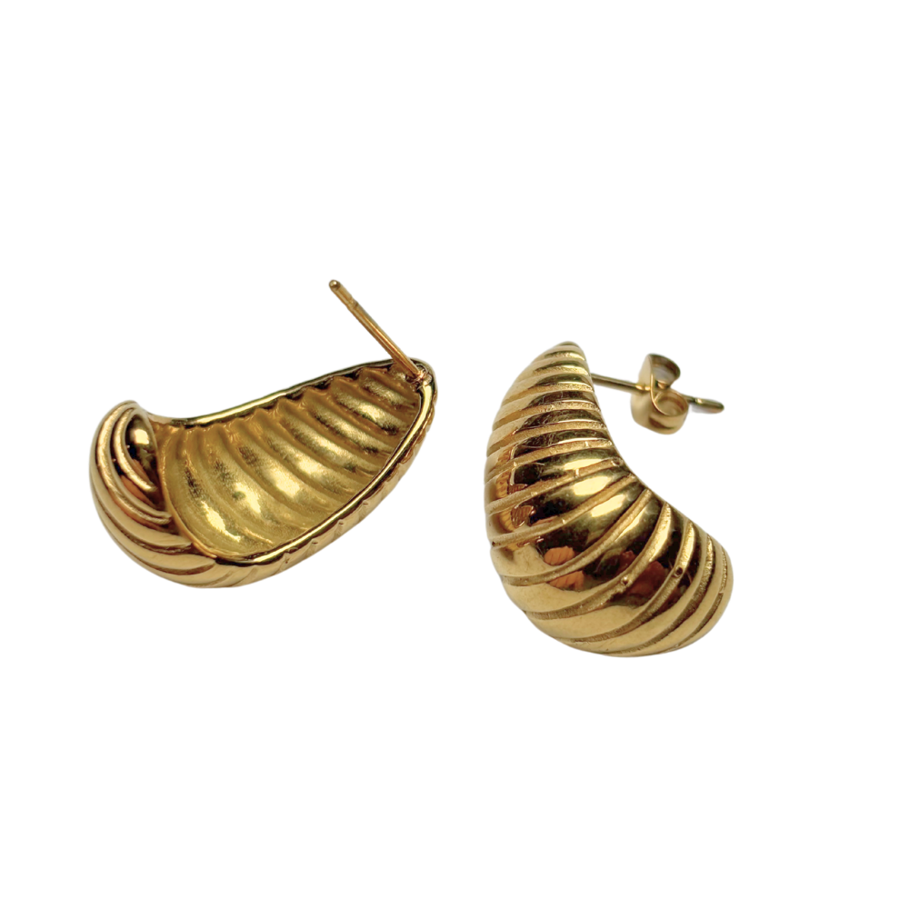 Boucles d'oreilles torsadées 13x24mm