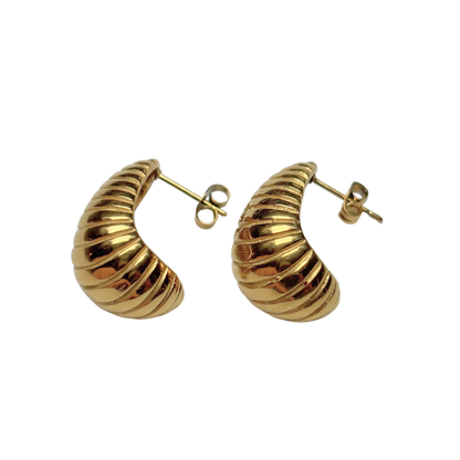 Boucles d'oreilles torsadées 13x24mm