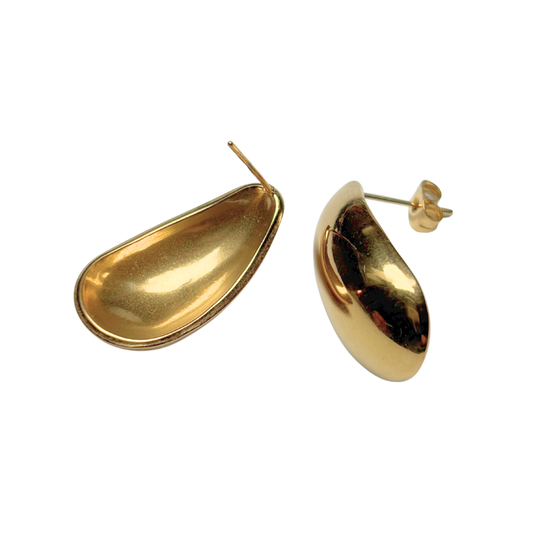 Boucle d'oreille haricot 13x27mm