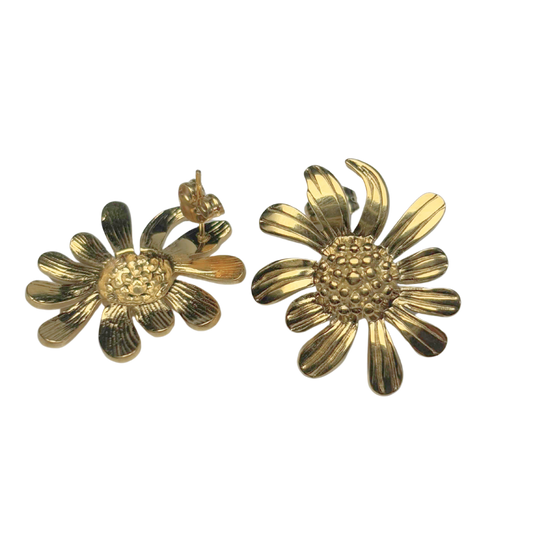 Boucles d'oreilles tournesol 26mm