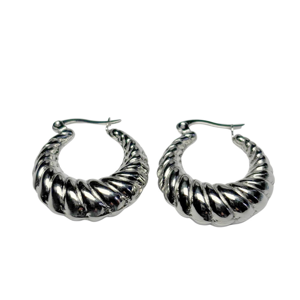 Boucles d'oreilles croissant 25x29mm