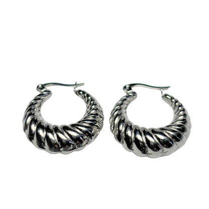 Boucles d'oreilles croissant 25x29mm