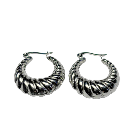 Boucles d'oreilles croissant 25x29mm